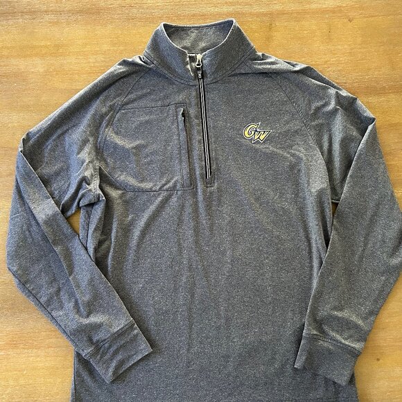 Pre-owned Cutter & Buck George Washington Univ. Gray Men's Quarter Zip, Size M - Picture 1 of 7